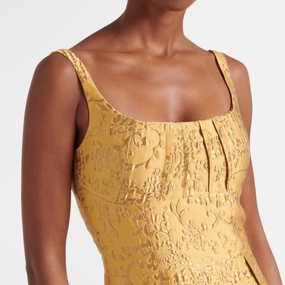 Emilia Wickstead Gold Sleeveless Maxi Gown - Picture 4 of 9